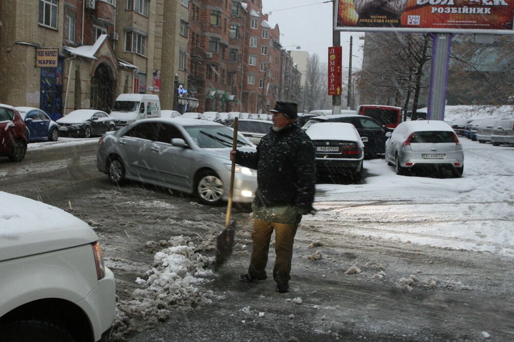 Снегопад в Киеве