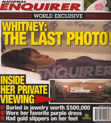 Таблоид украл фото Уитни Хьюстон в гробу. Фото