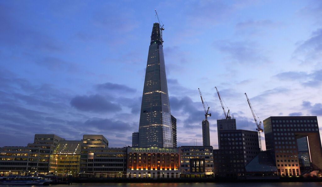 Строительство небоскреба Shard London Bridge