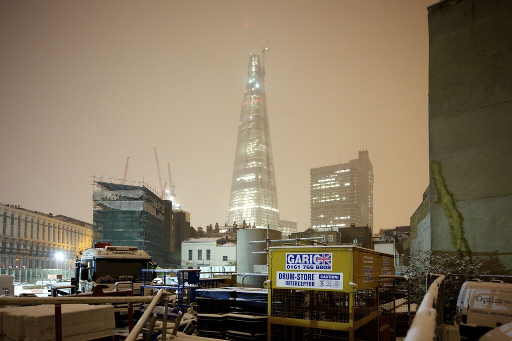 Строительство небоскреба Shard London Bridge