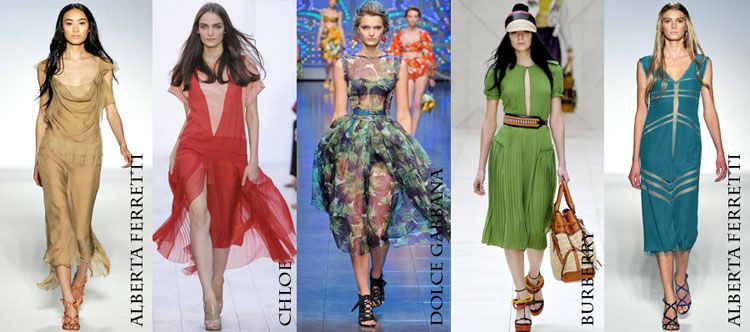 Самые модные платья весны 2012 года. Фото