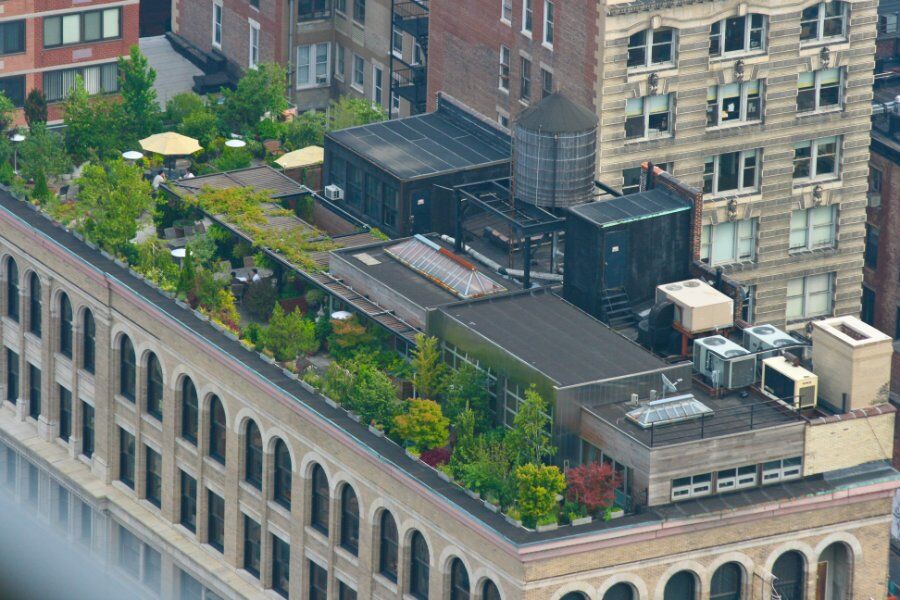 Уютные сады на городских крышах