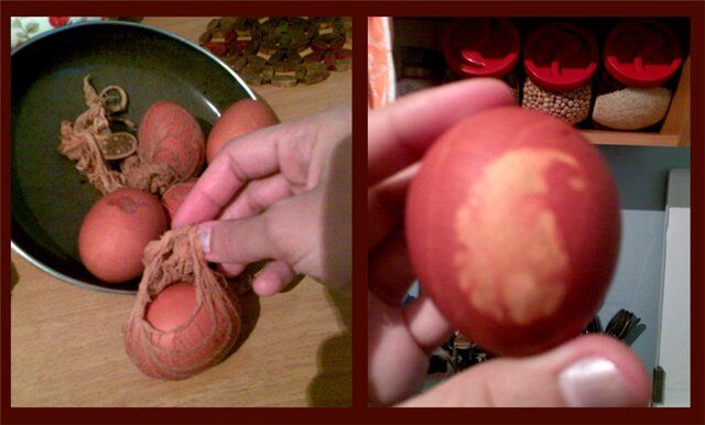 Красим яйца фиалками, куркумой и шпинатом. Фото