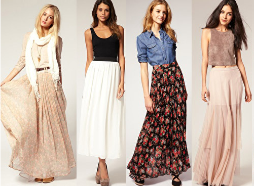 Самые модные длинные юбки лета 2012. Фото
