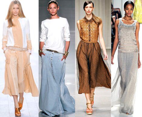 Самые модные длинные юбки лета 2012. Фото