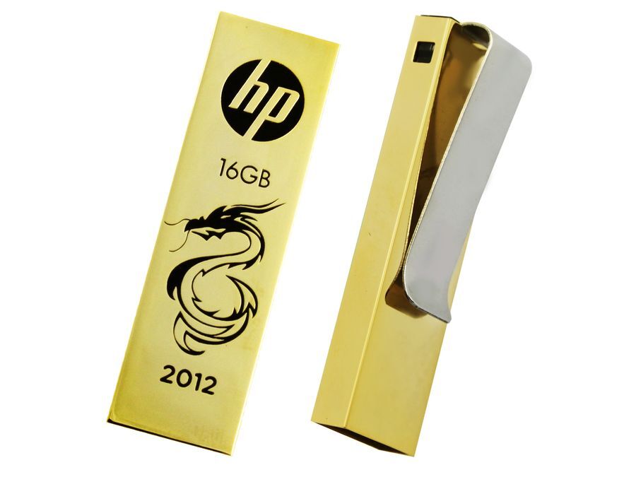 Выпущены драконьи USB-флешки с позолотой. Фото  