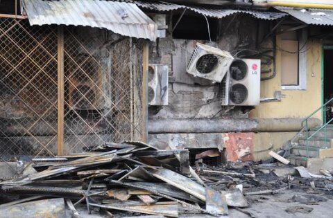 В Донецке горел супермаркет "Обжора"