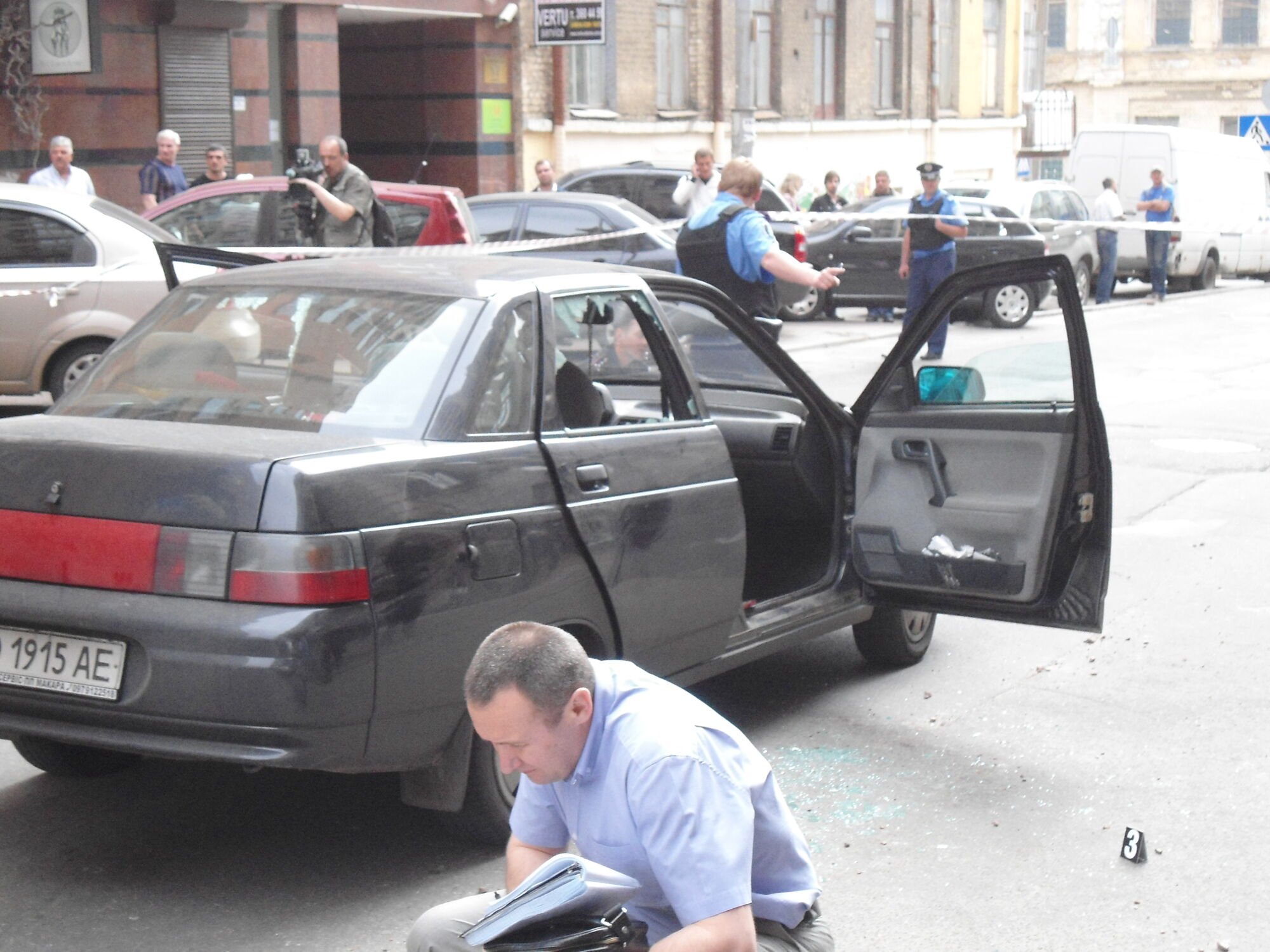 Появилось видео стрельбы в центре Киева