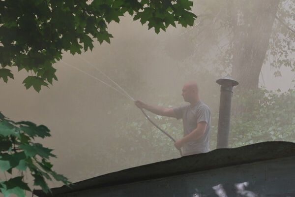 У центрі Києва горіло агентство нерухомості. Фото 
