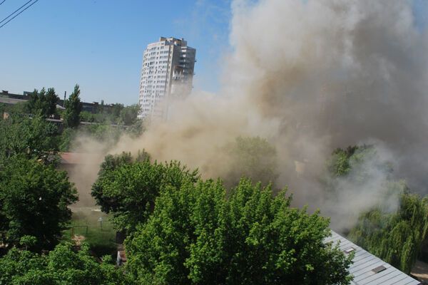 У центрі Києва горіло агентство нерухомості. Фото 