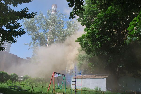 У центрі Києва горіло агентство нерухомості. Фото 