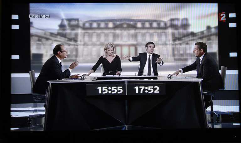 Саркози и Олланд провели дебаты. Фото. Видео