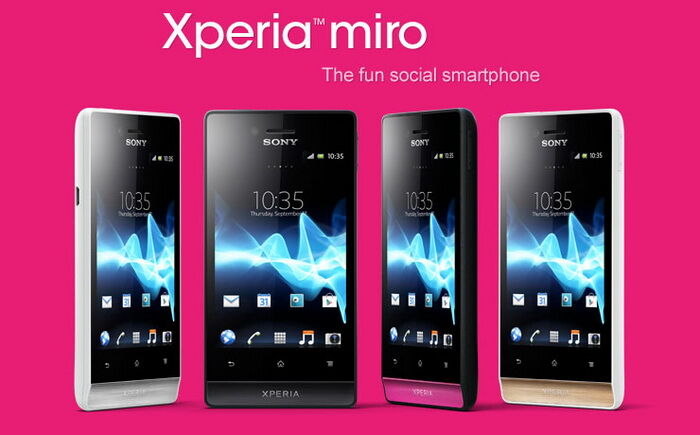 Sony анонсировала молодежный смартфон Xperia miro. Фото. Видео