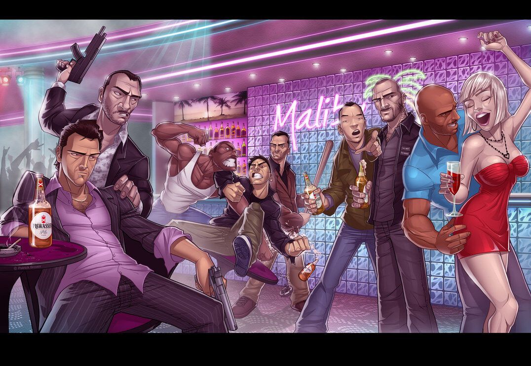 Новые арты игры GTA 5 с участием главного героя. Фото