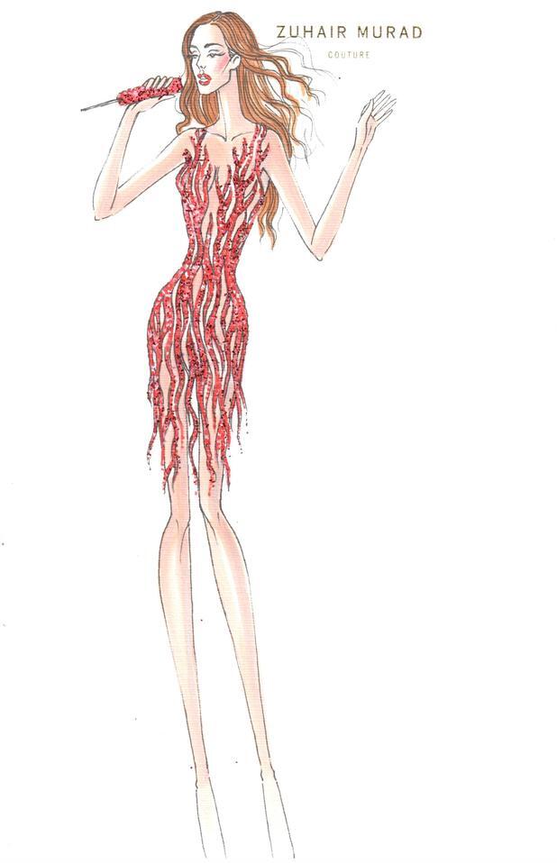 Лопес опубликовала эскизы концертных костюмов.Фото