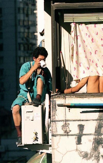 Сумасшедшие установщики кондиционеров. Фото 