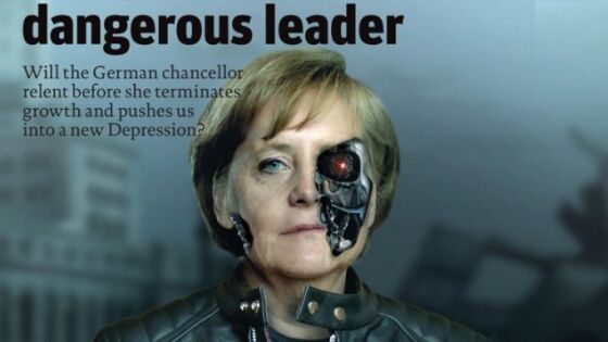 Британская газета сравнила Меркель с Гитлером и Терминатором