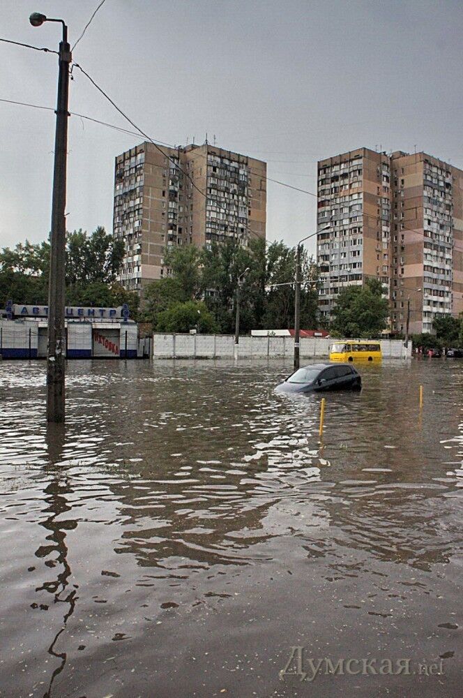 Ливень в Одессе: упавшие деревья и затопленные подвалы