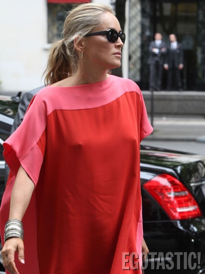 На шестом десятке Шэрон Стоун все еще светит прелестями