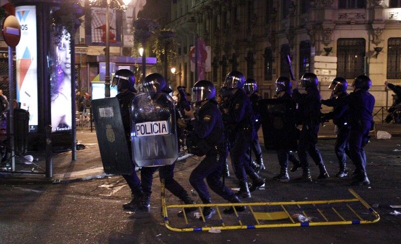 Протести в Мадриді завершилися зіткненнями