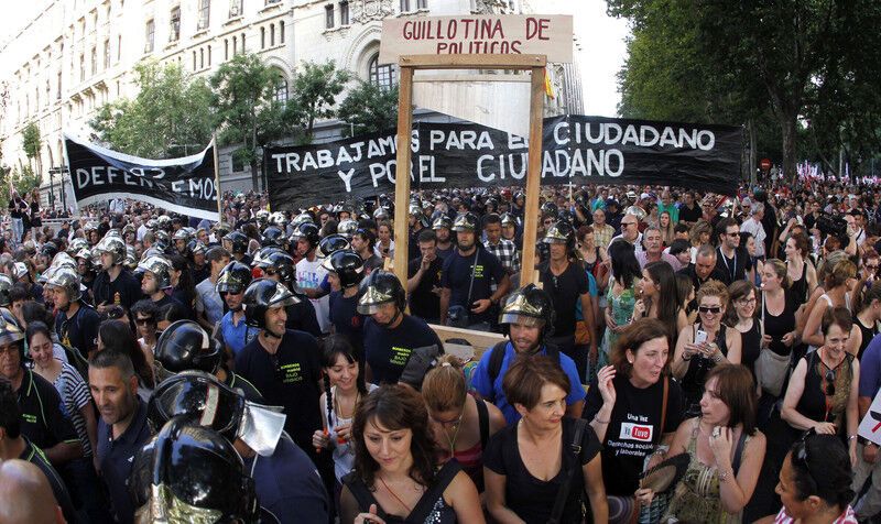 Протесты в Мадриде завершились столкновениями