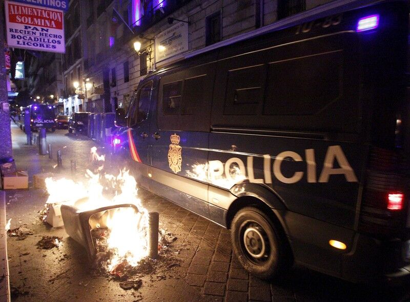 Протести в Мадриді завершилися зіткненнями