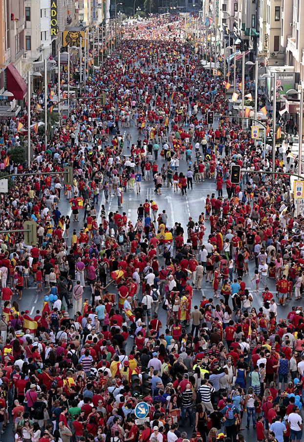 Торжественное чествование сборной Испании