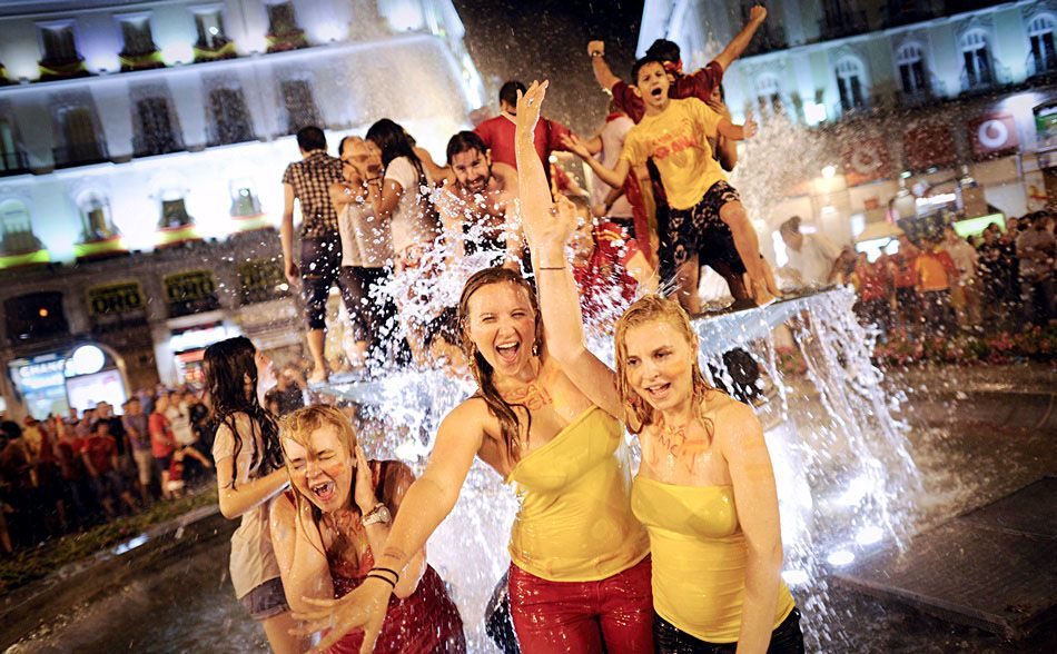 Торжественное чествование сборной Испании