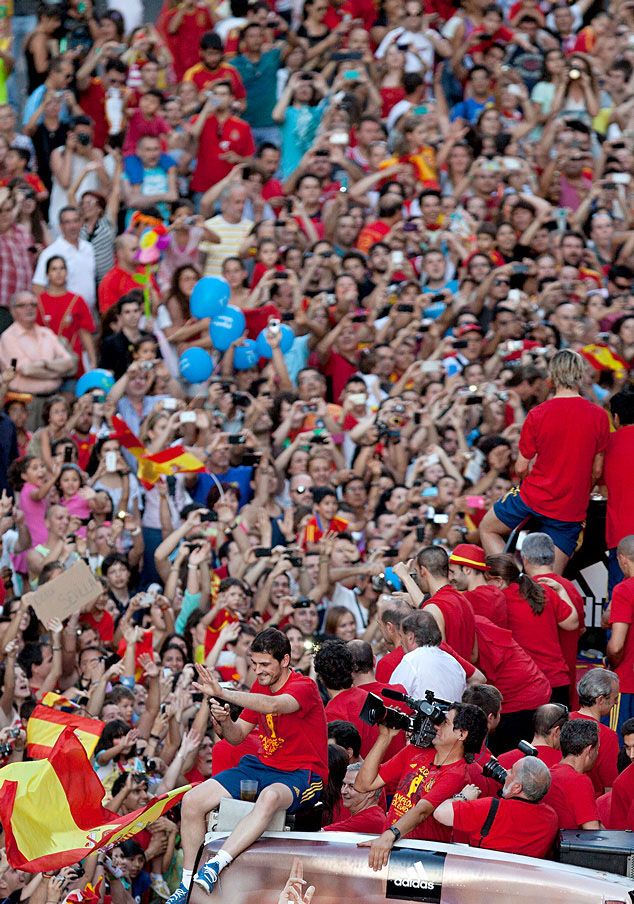 Торжественное чествование сборной Испании