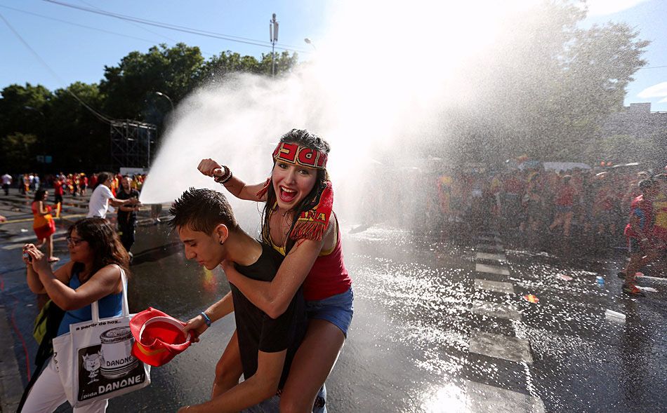 Торжественное чествование сборной Испании