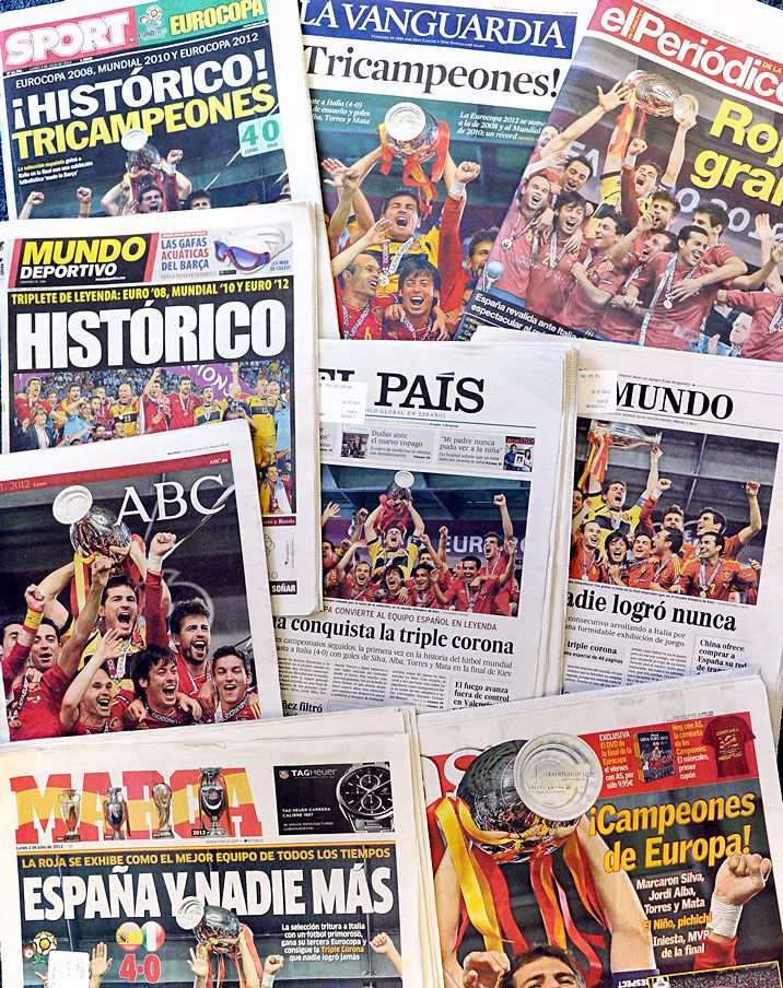 Торжественное чествование сборной Испании