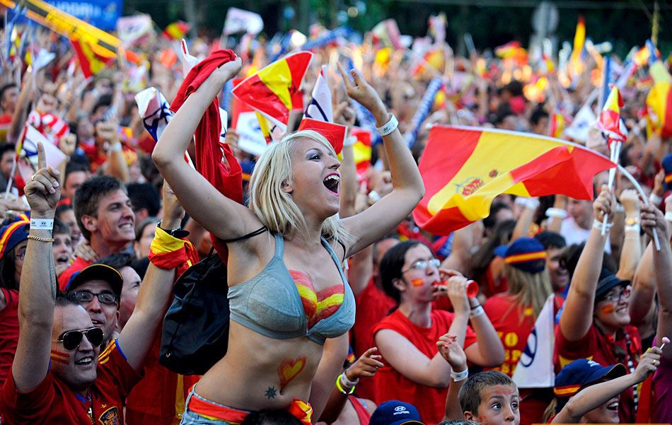 Торжественное чествование сборной Испании