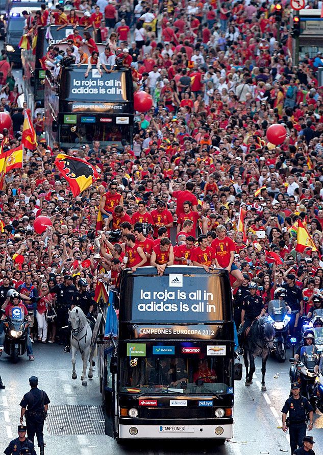 Торжественное чествование сборной Испании