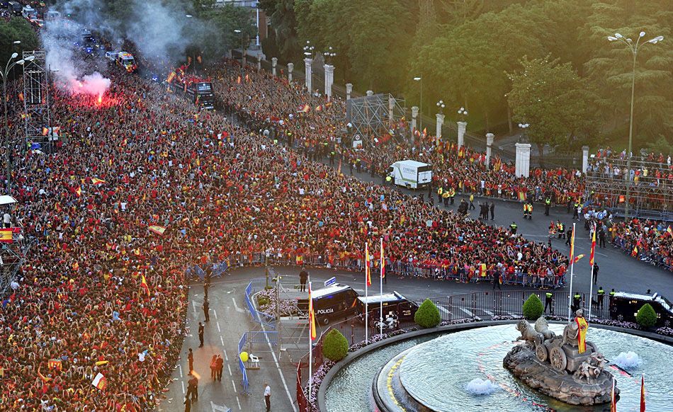 Торжественное чествование сборной Испании