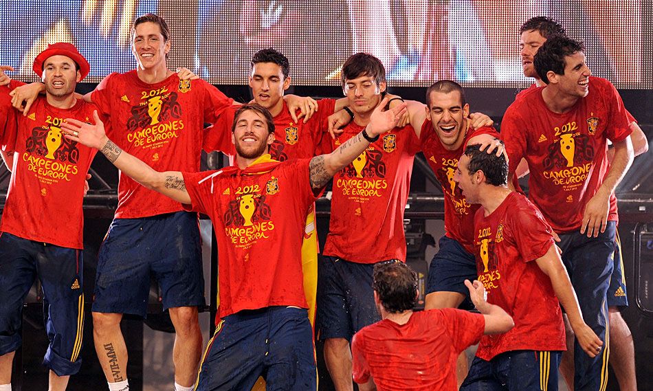 Торжественное чествование сборной Испании