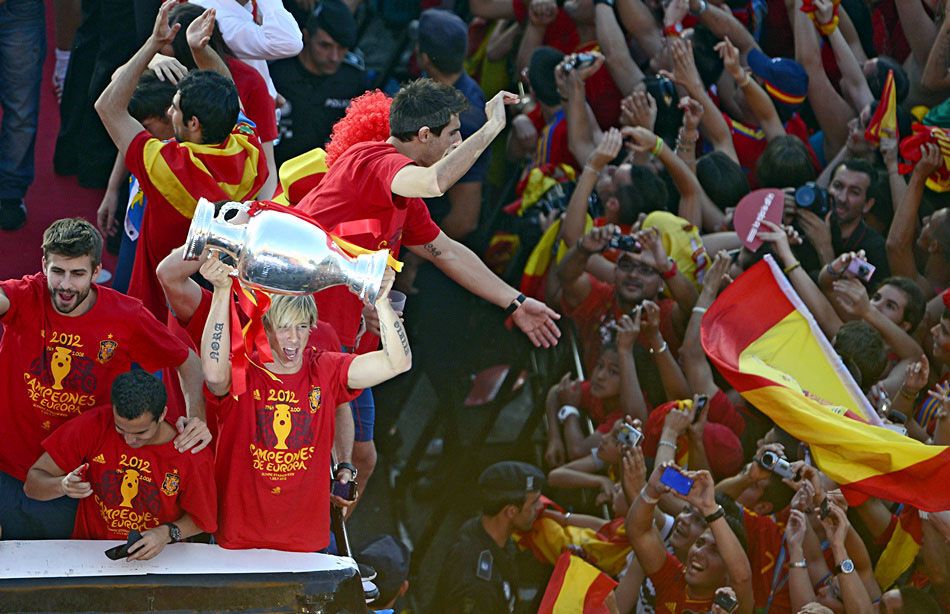 Торжественное чествование сборной Испании