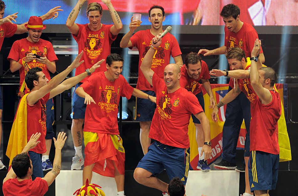 Торжественное чествование сборной Испании