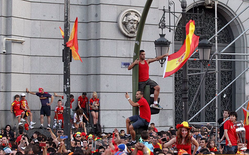 Торжественное чествование сборной Испании