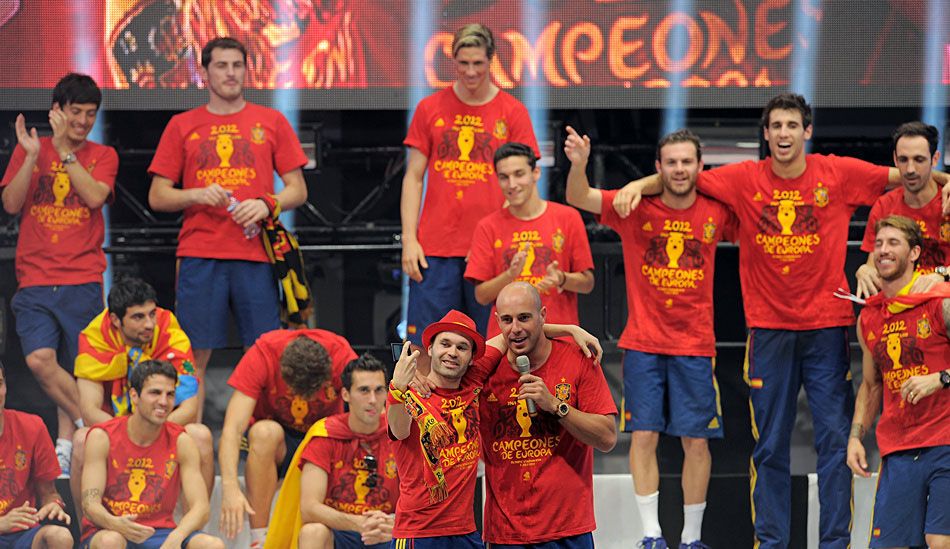 Торжественное чествование сборной Испании