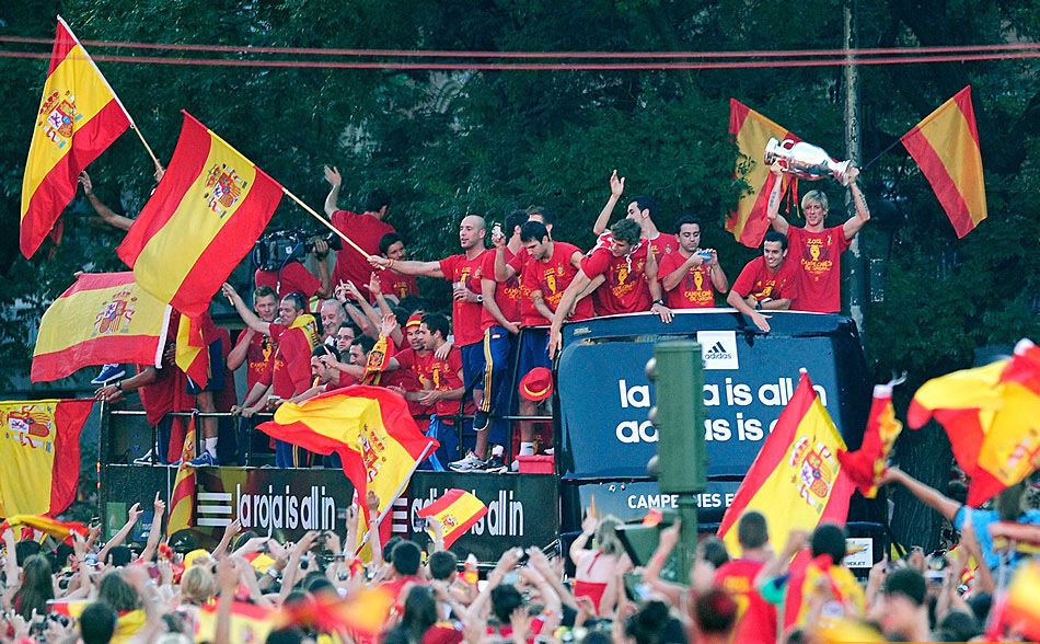 Торжественное чествование сборной Испании