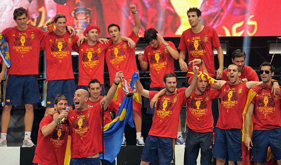 Торжественное чествование сборной Испании