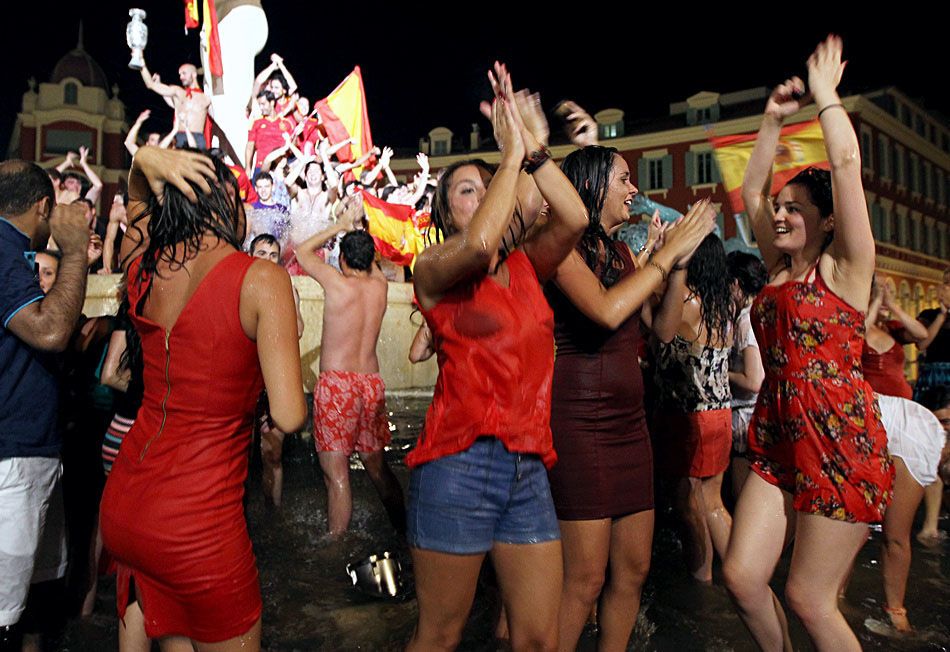 Торжественное чествование сборной Испании