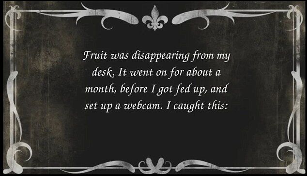 Работник снял клип о том, как в офисе воруют его яблоки. Видео