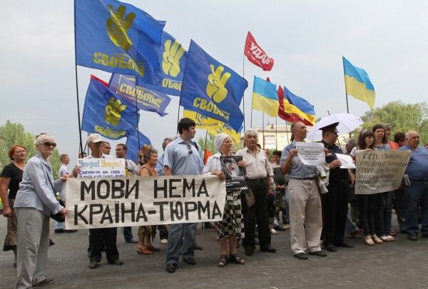 В Донецке защищали украинский язык