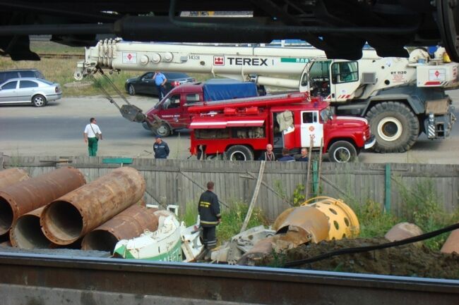 В Киеве сошли с рельсов три грузовых вагона