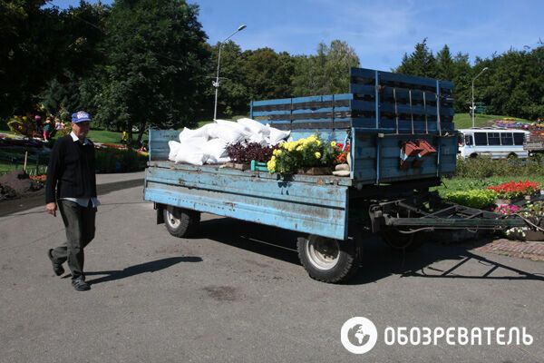 На Певческом поле делают из цветов сказочных героев