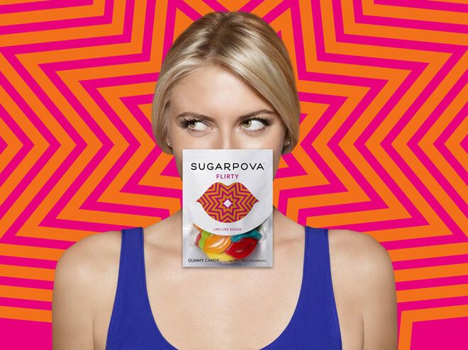 Шарапова примеряла сладкие губы. Фото