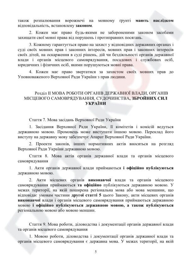 ЗМІ опублікували проект змін до мовного закону