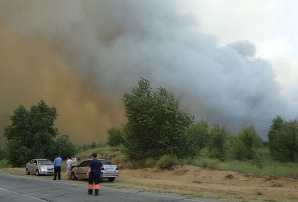 На Херсонщине горит 700 га земли. Фото