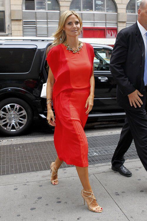 Хайди Клум отправилась на утреннее телешоу. Фото